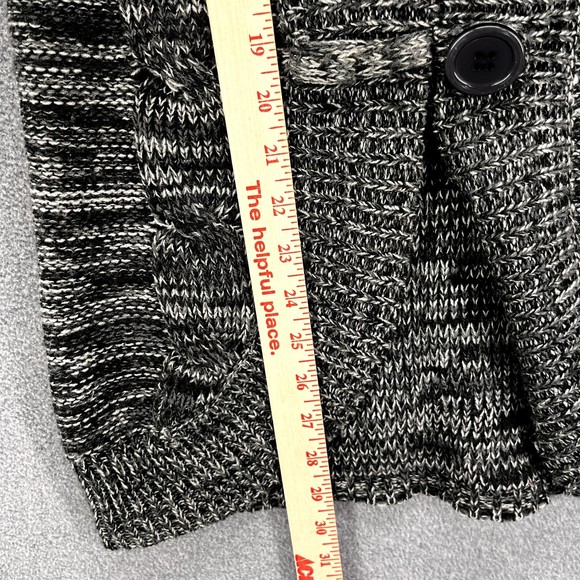 Agua Knit Cardigan Sweater womens size Large L Gray Short Sleeve Button collared - Picture 11 of 13